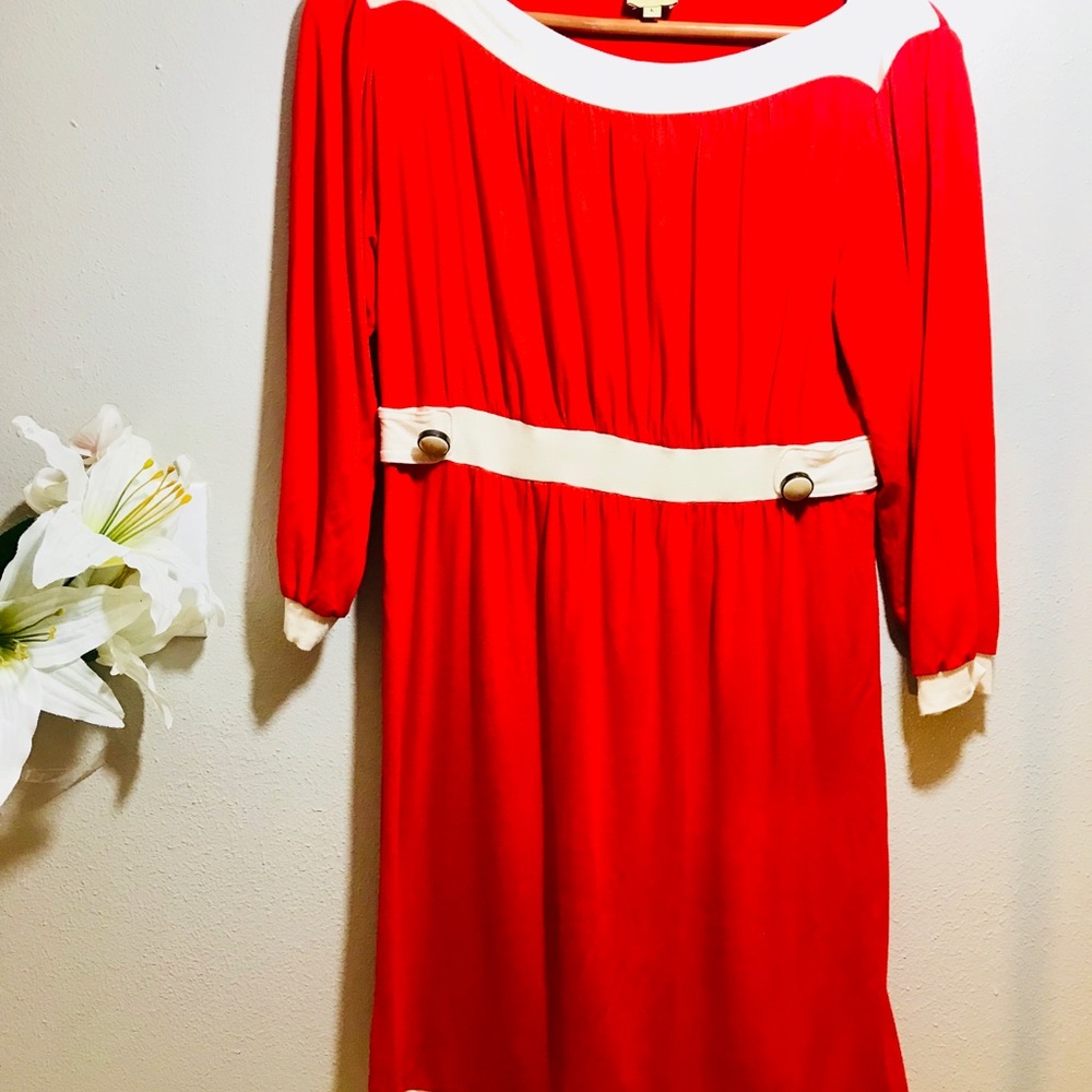 Ella moss a line red with white dress - Picture 2 of 8